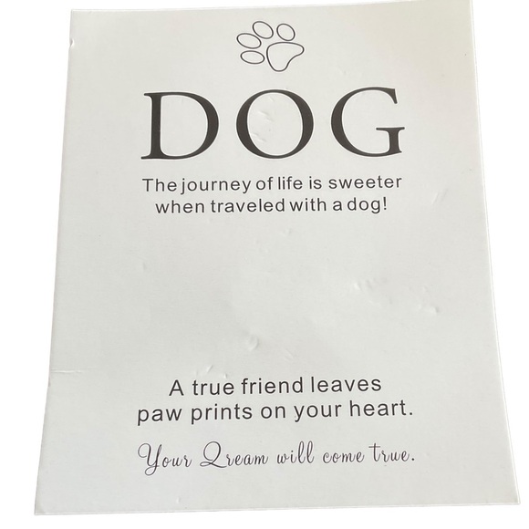 New Silver Tone Dog Paw Pendant Necklace - Picture 4 of 7